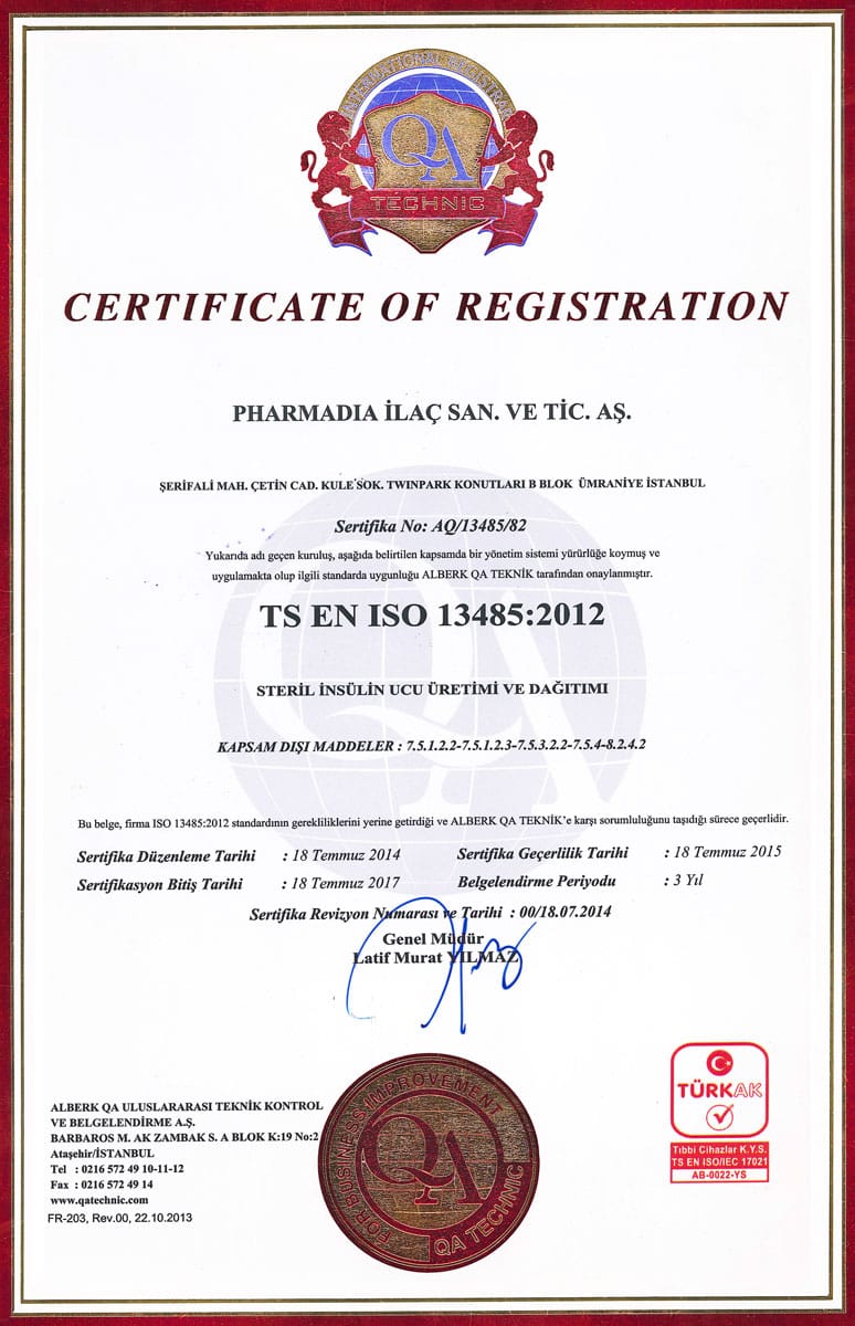 TS EN ISO 13485:2012